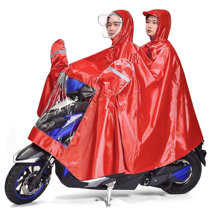 天堂摩托车电动车电瓶车雨衣单人双人加大加厚防水男女骑行防暴雨