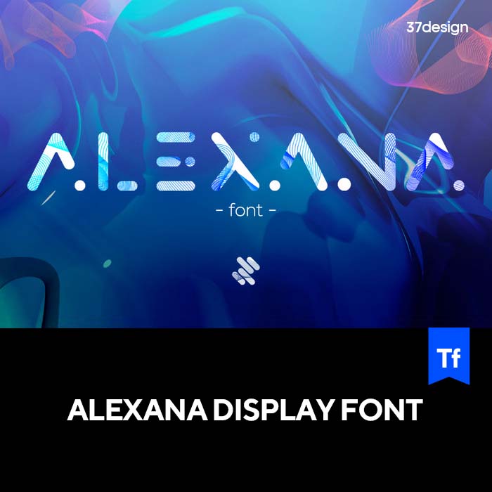Alexana 免费商用时尚创意流线英文字体品牌LOGO标识安装字体下载