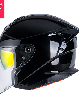 新款意大利VCOROS四分之三头盔四季男女摩托车双镜片机车电动车安