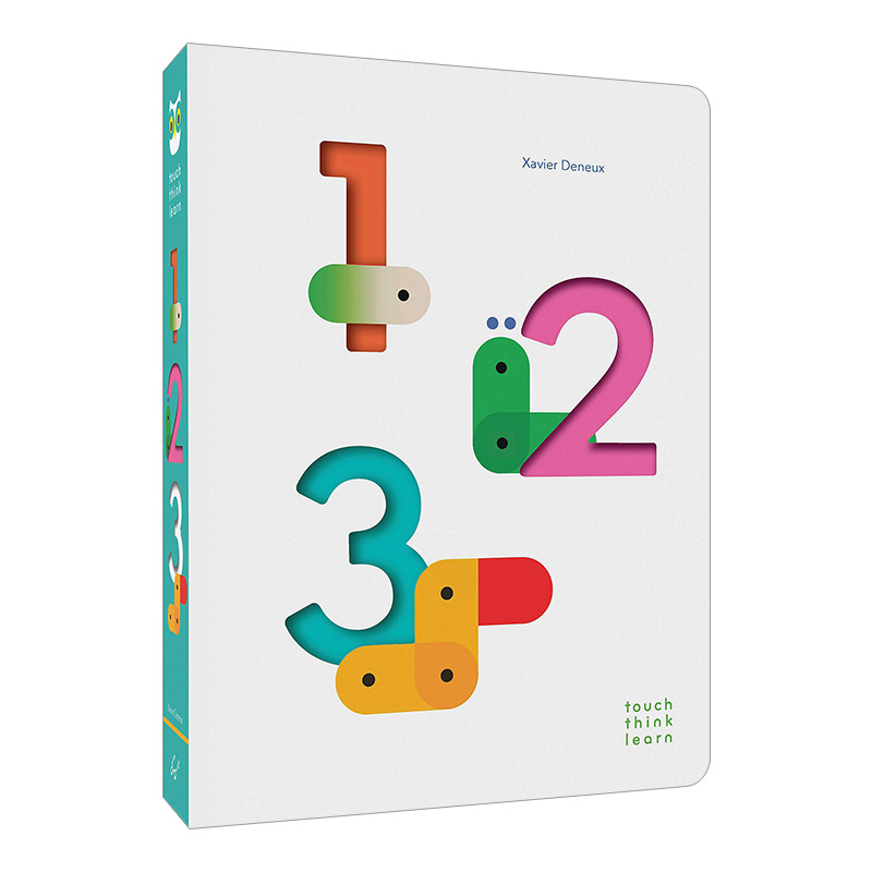 英文原版 TouchThinkLearn 123 触摸思考学习 123 儿童数字认知 艺术早教启蒙 纸板书 英文版 进口英语原版书籍