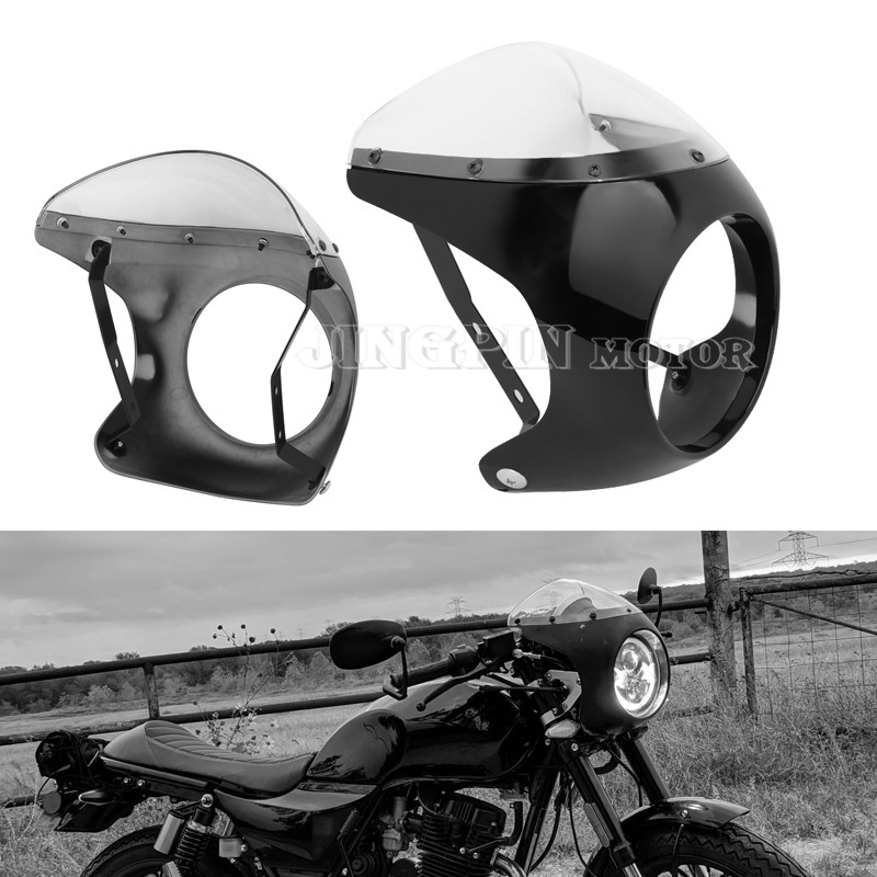 适用于哈雷复古摩托车改装头罩导流罩大灯罩猪头罩整流罩