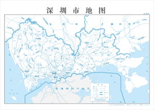 深圳市10地图定制行政区划水系交通地形卫星流域小区村界打印旅游