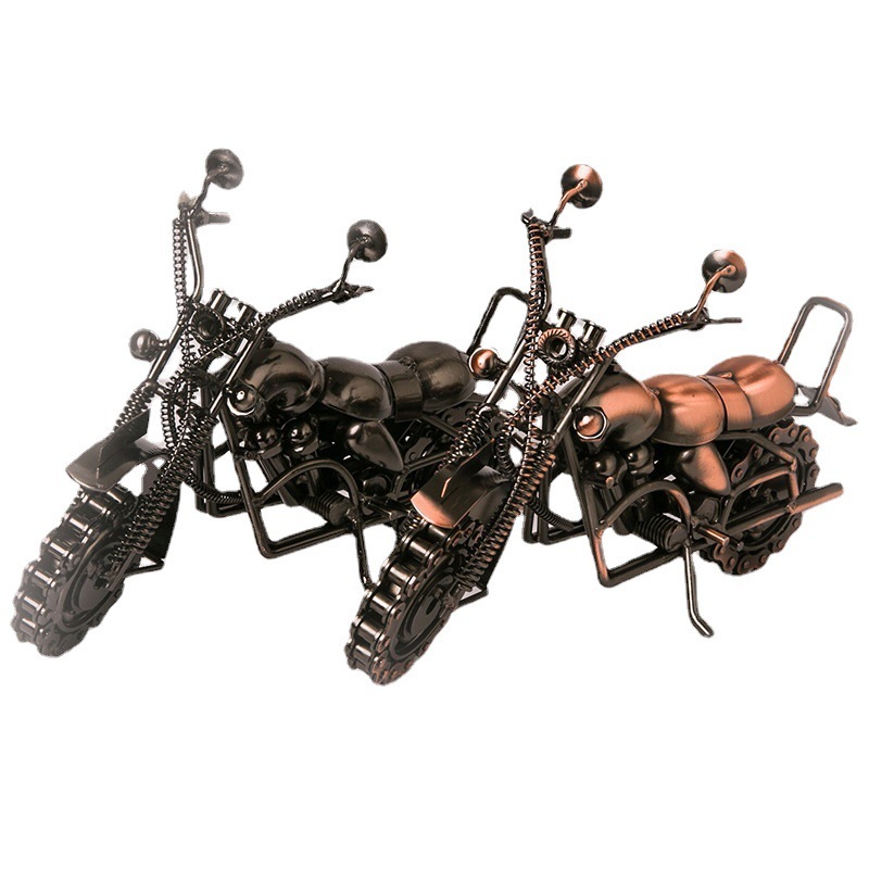 大号哈雷金属铁艺摩托车模型 摆件欧式创意手工家居装饰品摆件
