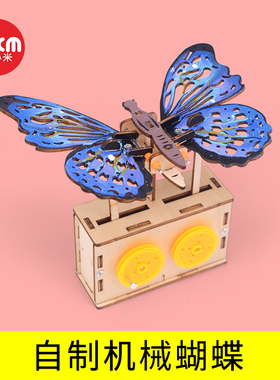 儿童科技制作小发明仿真机械蝴蝶手工拼装玩具仿生黑科技科学材料