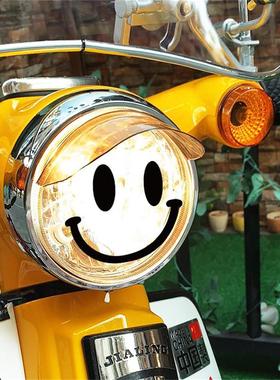 电动车贴纸改装车灯表情贴图摩托车大灯贴笑脸贴个性创意装饰贴画