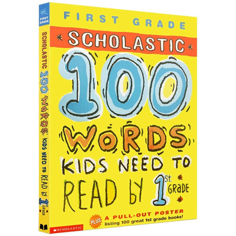 Scholastic 100 Words Kids Need to Read by 1st Grade 学乐美国小学一年级100个英语词汇 英文原版儿童单词练习册 进口书籍