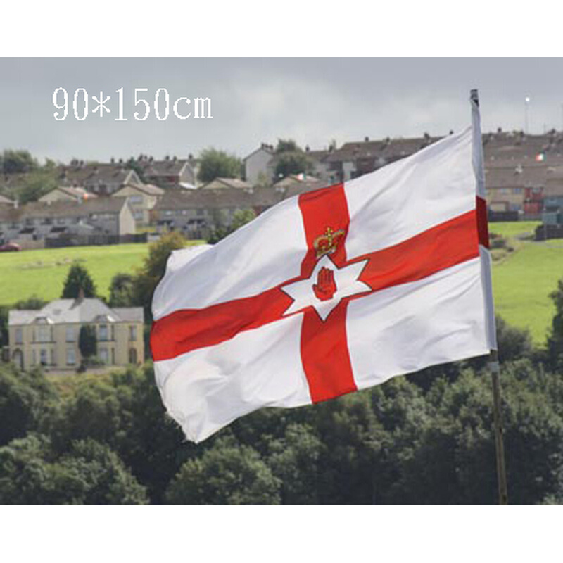 包邮90*150cm 北爱尔兰国旗 4号涤纶旗帜  Northern Ireland flag