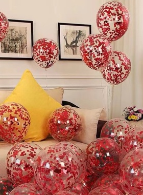 派对宴会生日结婚开业KTV活动现场布置透明亮片网红装饰气球