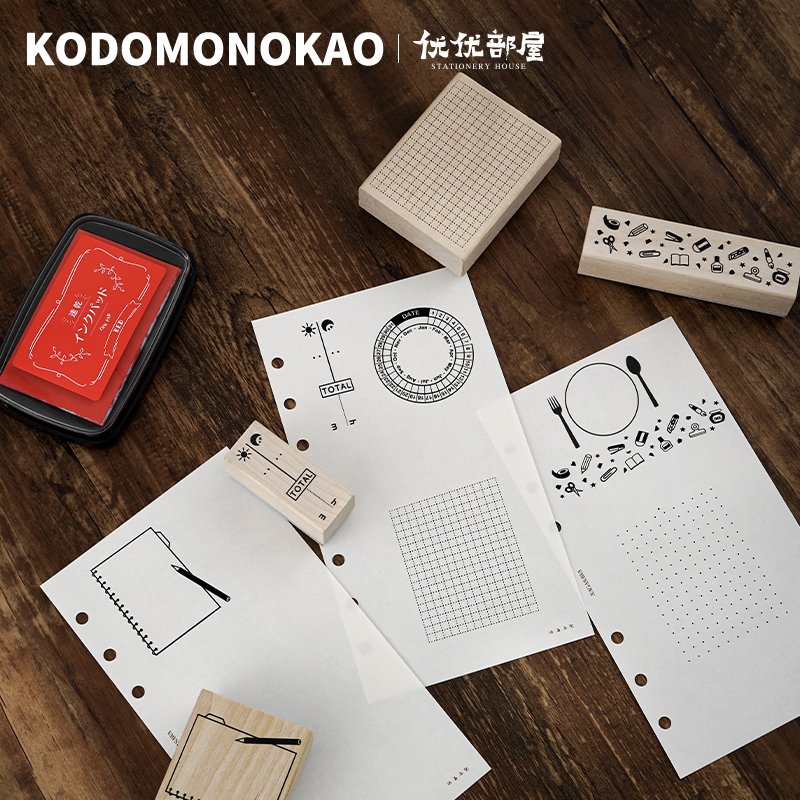 日本KODOMO NO KAO 手账印章部 日程待办事项表情天气健康管理