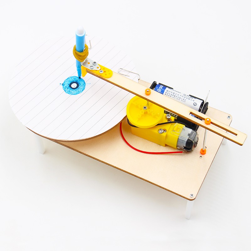 推荐DIY电动绘图仪小学生steam手工科技小制作发明儿童绘画机科学