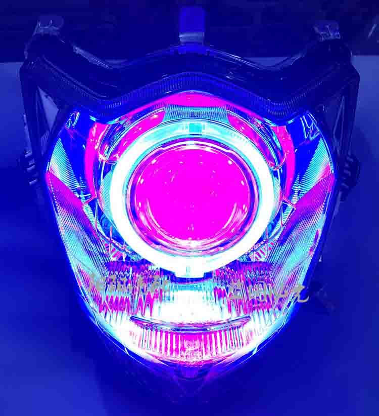 极客飒 GIXXER155 GSX150F前大灯总成改装透镜天使眼摩托车氙气灯