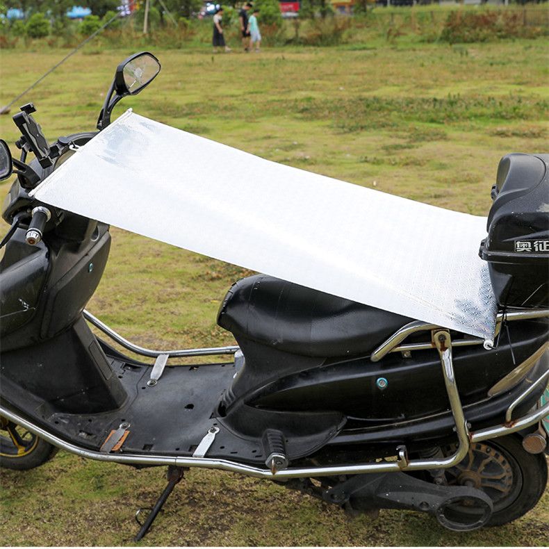 反光隔热电动车坐垫遮阳帘电瓶踏板摩托降温防雨罩子通用改装配件