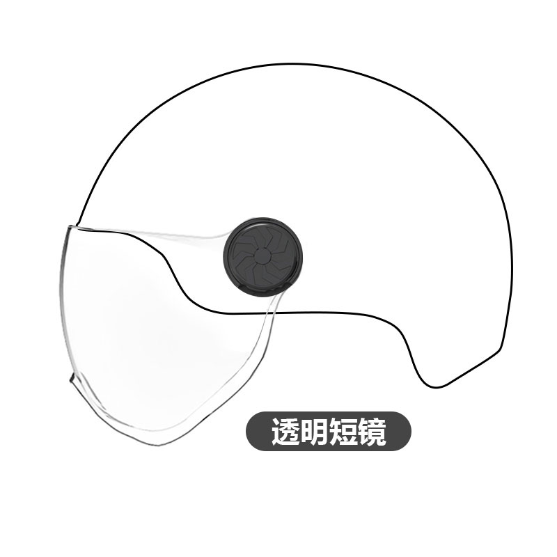 电动摩托车头盔镜片防p雾透明半盔通用防晒安全帽前挡风镜玻璃面