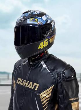 骑克3C认证国标摩托车头盔男女冬季个性安全四季骑士蓝牙机车全盔