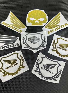 摩托车金属标车贴适用于本田HONDA防水装饰划痕立体反光拉花贴纸