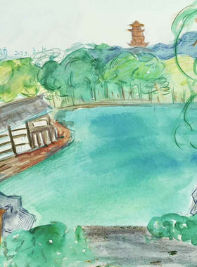 《西湖春天》儿童画义卖 关爱乡村儿童  世界上最贵的东西