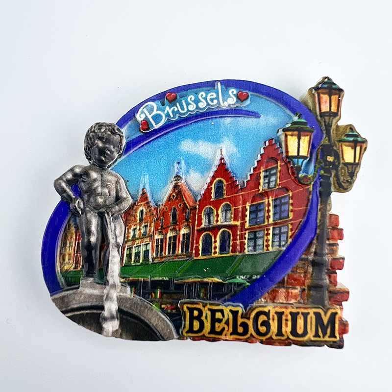 比利时首都布鲁塞尔地标撒尿小童雕像旅游装饰纪念品 磁力冰箱贴