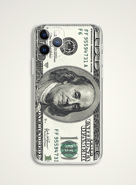 原创意100美元网红搞笑ins风文艺术生设计手机壳  D999 适用苹果15