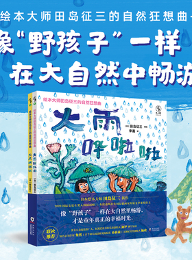 绘本大师田岛征三的自然狂想曲：《大风咣咣咣》+《大雨哗啦啦》全2册 像“野孩子”一样在大自然中畅游