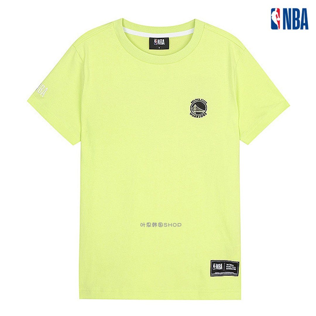 NBA韩国直邮夏季男女圆领勇士队logo宽松透气短袖T恤N202TS112P