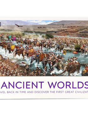 DK穿越时空的古代世界 英文原版绘本 Ancient Worlds Travel Back in Time 儿童历史科普百科读物 艺术收藏品精装大开彩图