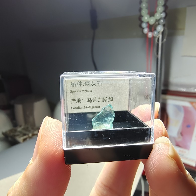 磷灰石原石帕拉伊巴色天然矿物晶体标本猫矿能量石教学毕业礼品