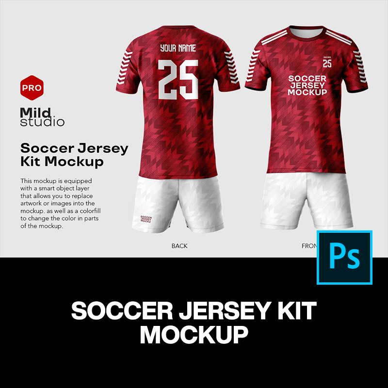 圆领短袖运动服足球队服球衣服装设计贴图ps样机素材展示效果模板