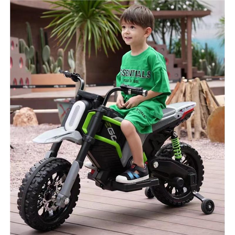 新款儿童电动摩托车宝宝玩具车山地越野男女小孩可坐双人代发
