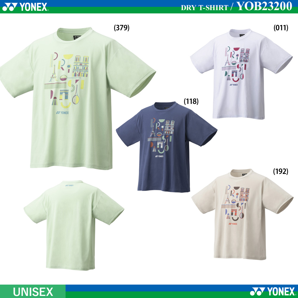 JP版YONEX尤尼克斯文化衫巴黎奥运会纪念T恤羽毛球服男女YOB23200