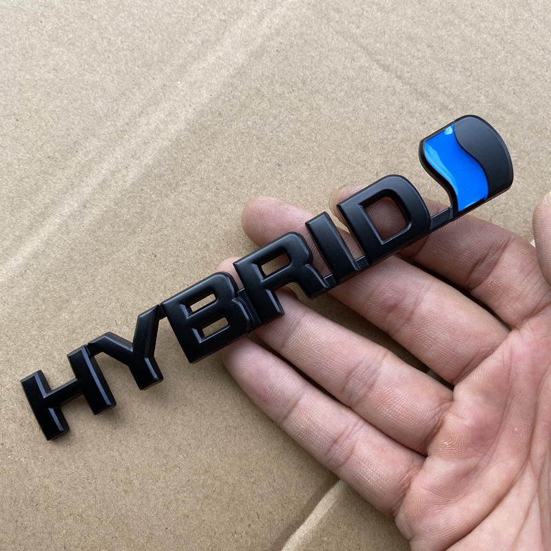 直销新品汽车混合动力HYBRwID英文字母车标志贴通用个性改装金属