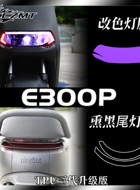 适用九号电动车E300P贴纸大灯尾灯保护膜仪表膜装饰膜配件改装件