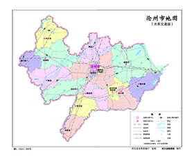 沧州市5地图行政区划水系河流湖泊交通地形铁路卫星流域打印定制