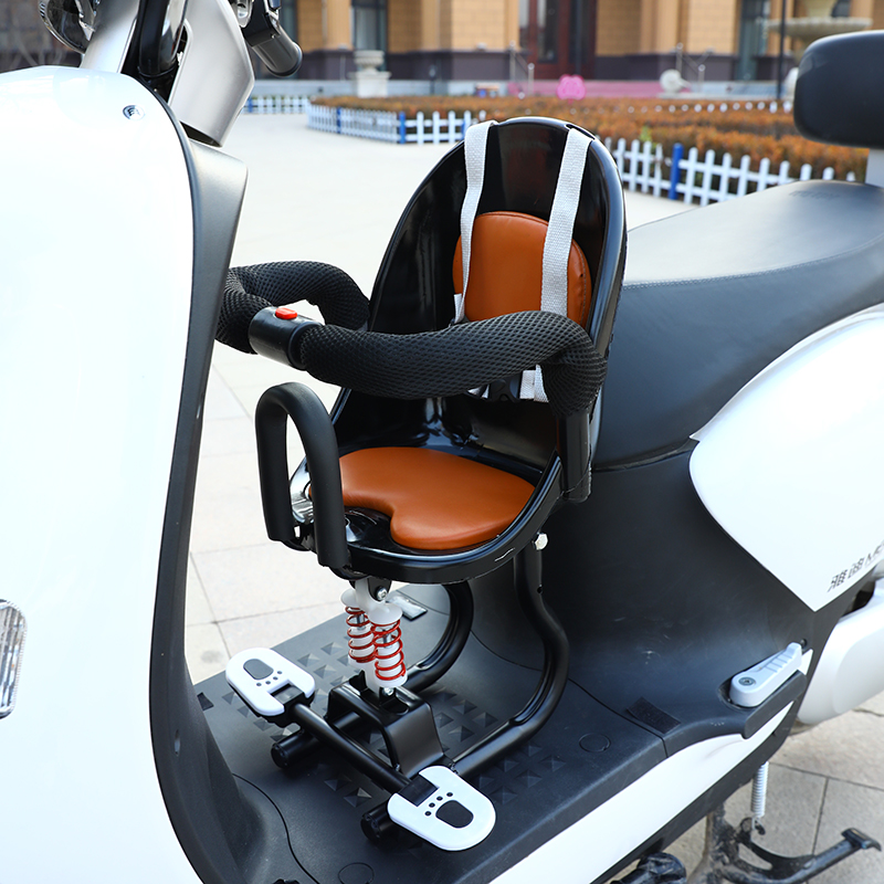 电动摩托车儿童坐椅子前置宝宝小孩婴儿电瓶车踏板车减震座椅前座