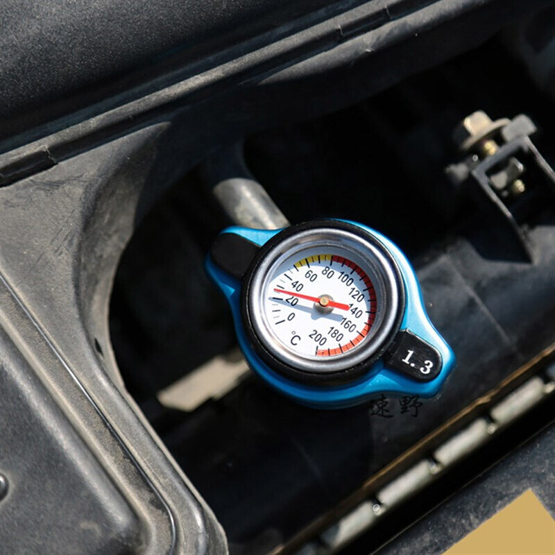 汽车摩托越野改装通用水箱盖带水温表测温度水箱压力盖小号水箱盖