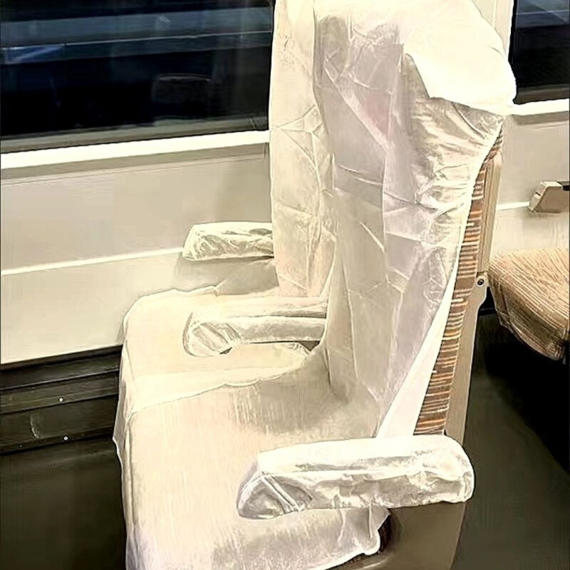 高铁隔脏一次性坐垫高铁座椅隔脏套高铁座位套隔离套坐垫套飞机座