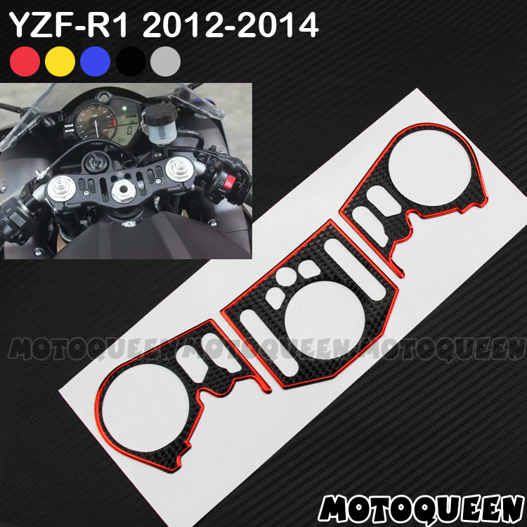 适用YZF-R1雅马哈摩托车改装装饰上联板贴花三星贴纸2009-2020年