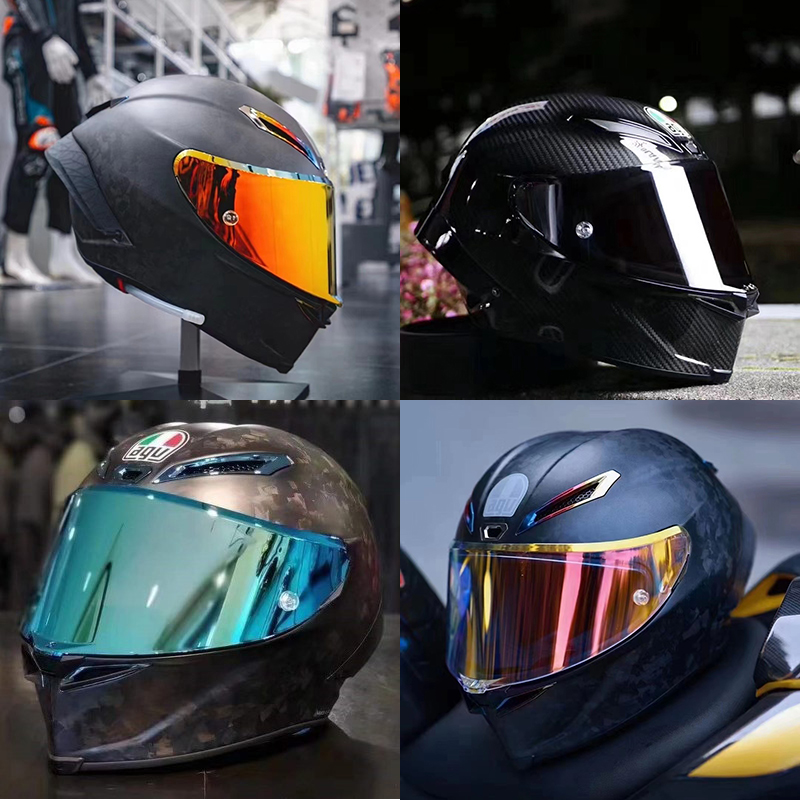 AGV PISTA GPRR变色龙冰蓝磨砂亮黑75周年摩托赛车碳纤维头盔全盔
