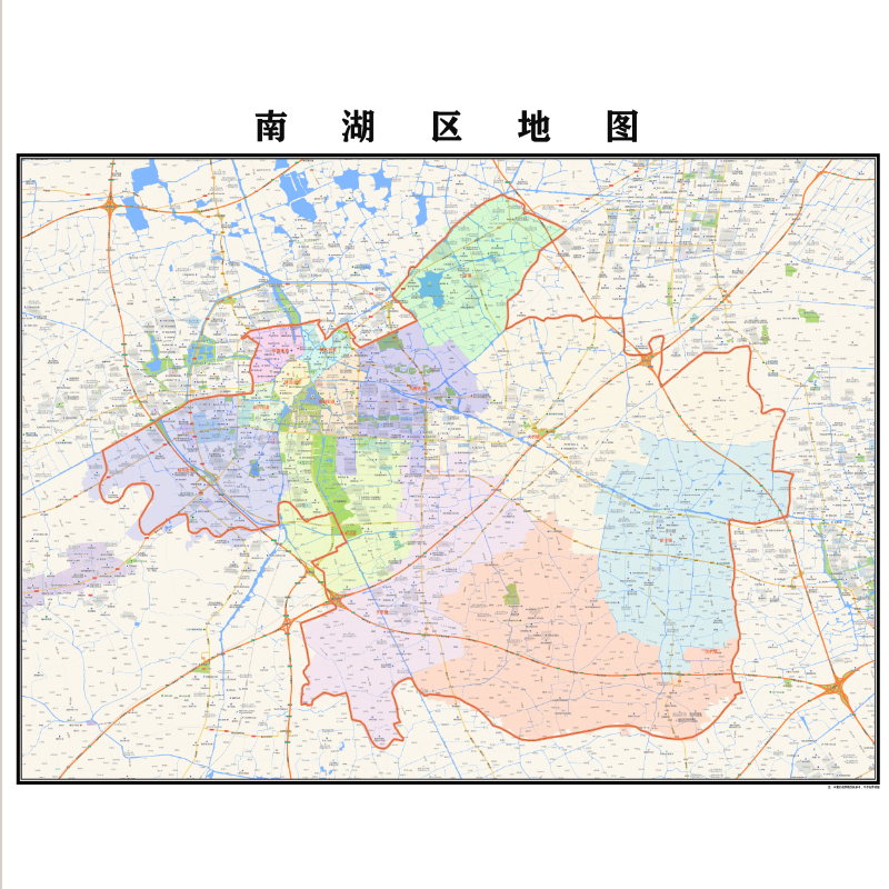 嘉兴市南湖区地图2023年行政区划市区主城区街道交通地图图片素材