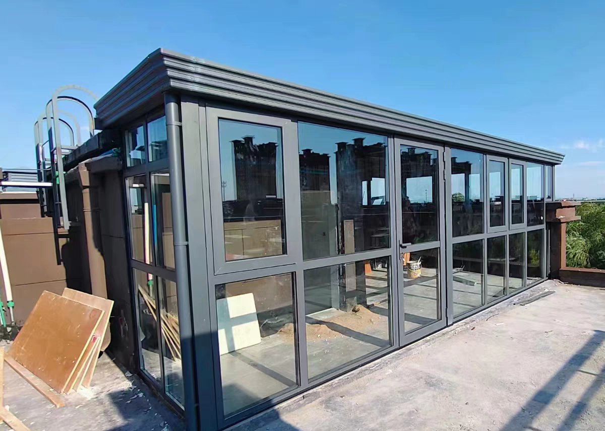 钢结构阳光房定制断桥铝门窗封露台阳台隔音防紫外线LOWE玻璃庭院