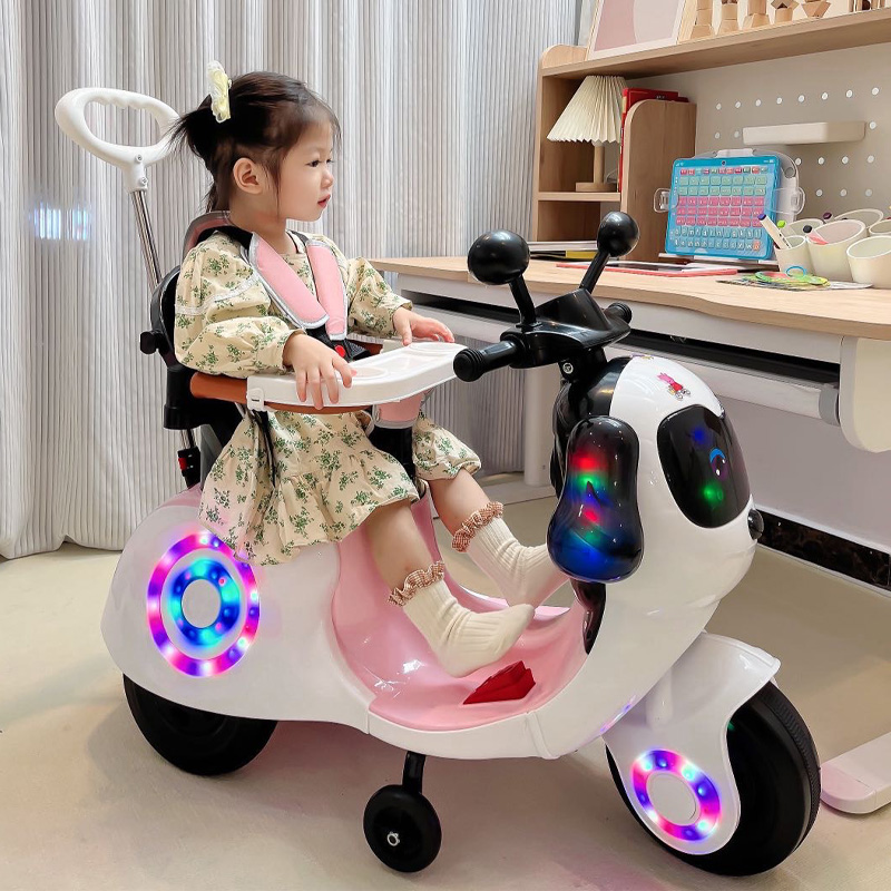 婴儿童电动摩托车三轮车男女宝宝玩具车可坐人小孩充电遥控电瓶车