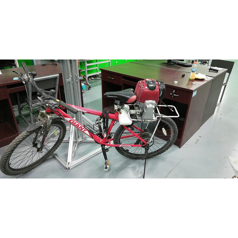 小厂跑摩托车4四冲程发动机改装自行车49CC汽油机带链盘链条套件