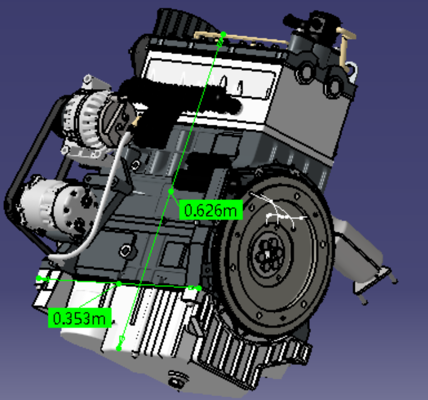 直列L3缸柴油车发动机3D三维几何数模型曲轴活塞凸轮轴进排气活塞