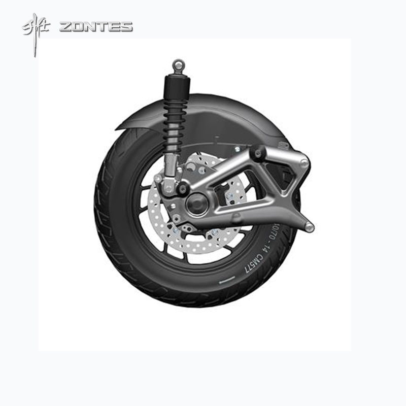 ZT350T-E踏板摩托后轮毂胎摇臂支架后减震器泥板碟刹车盘齿圈配件