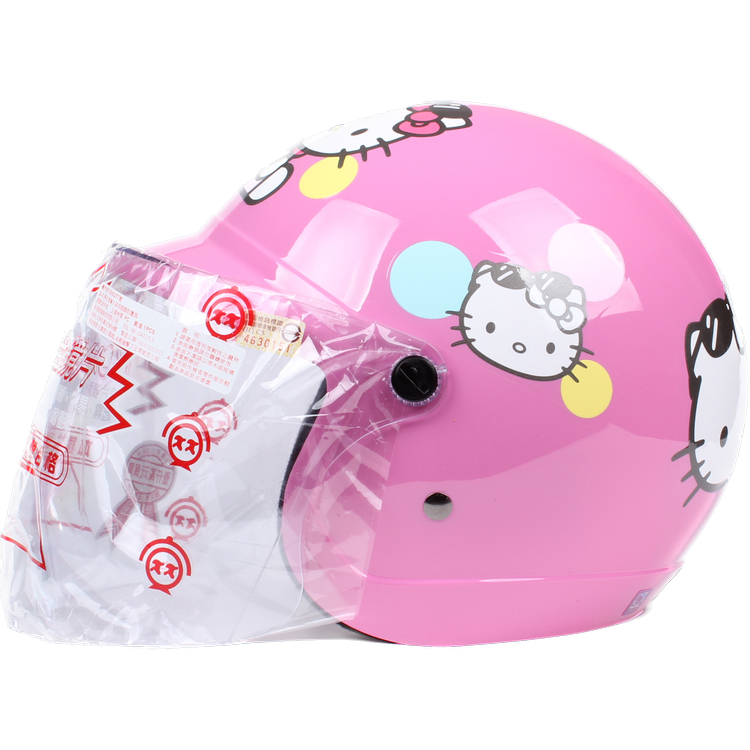 台湾华泰气泡粉红色电动摩托车儿童头盔男女小孩安全帽保暖冬季