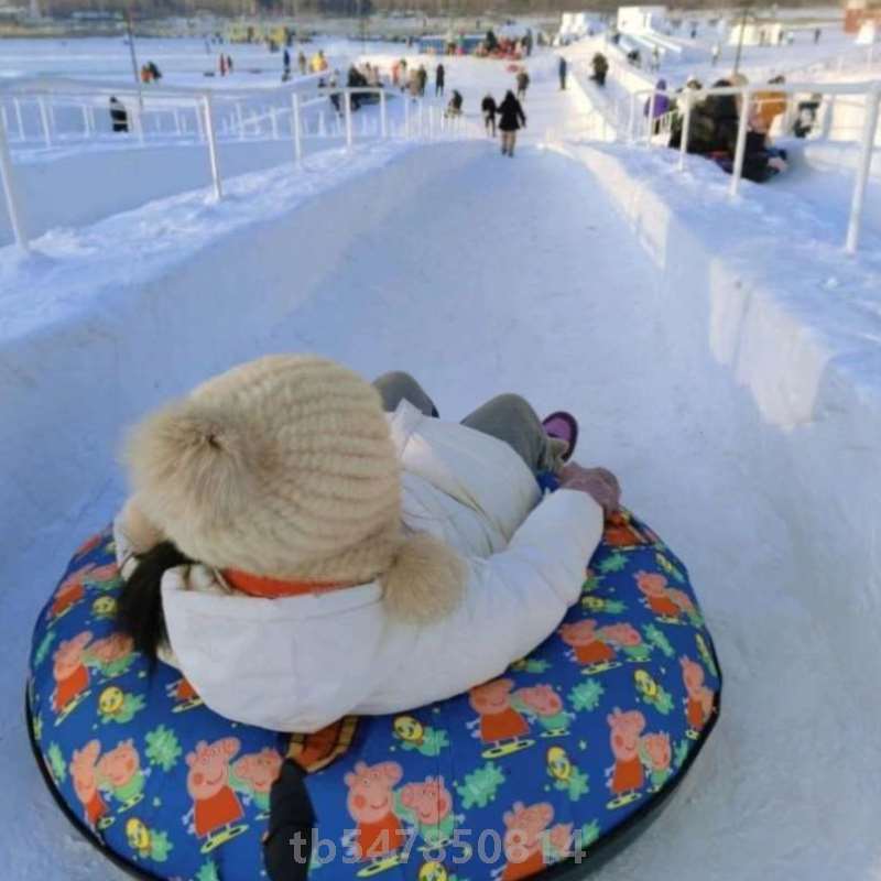 轮胎滑HLY542雪圈雪车爬雪犁*雪单人儿童加圆形气垫厚新品滑雪圈