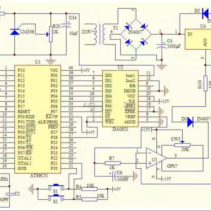电路图分析讲解单片机设计开发程序设计 硬件电路板制作电子实验