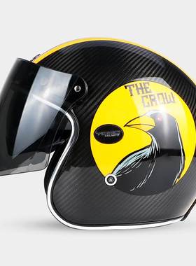 新品摩托车复古半盔飞行盔原装镜片风镜无帽檐直面镜多色