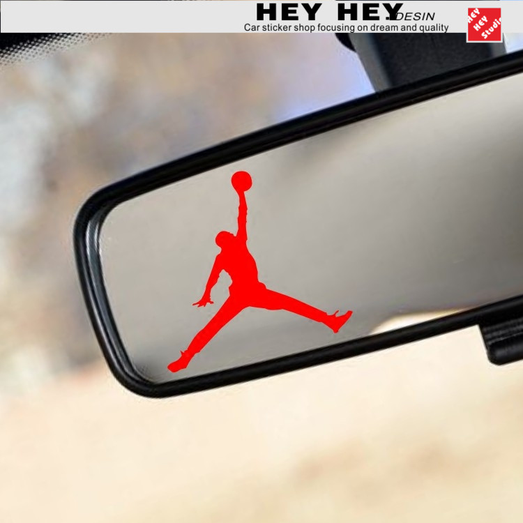 NBA飞人乔丹aj后视镜贴纸改装创意车贴玻璃个性反光车身贴划痕贴