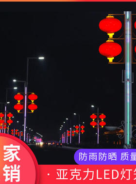 电子灯笼新年亮化灯春节插电挂饰过新年发光吊灯中国风室外新