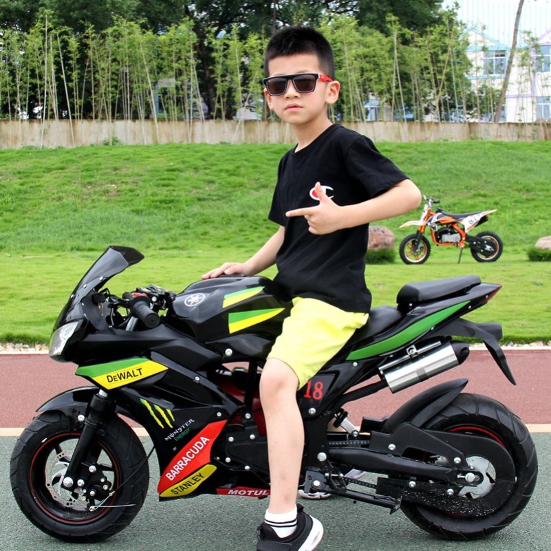 儿童摩托车汽油版小越野12岁加型可坐大人10以上机燃生日礼物男孩